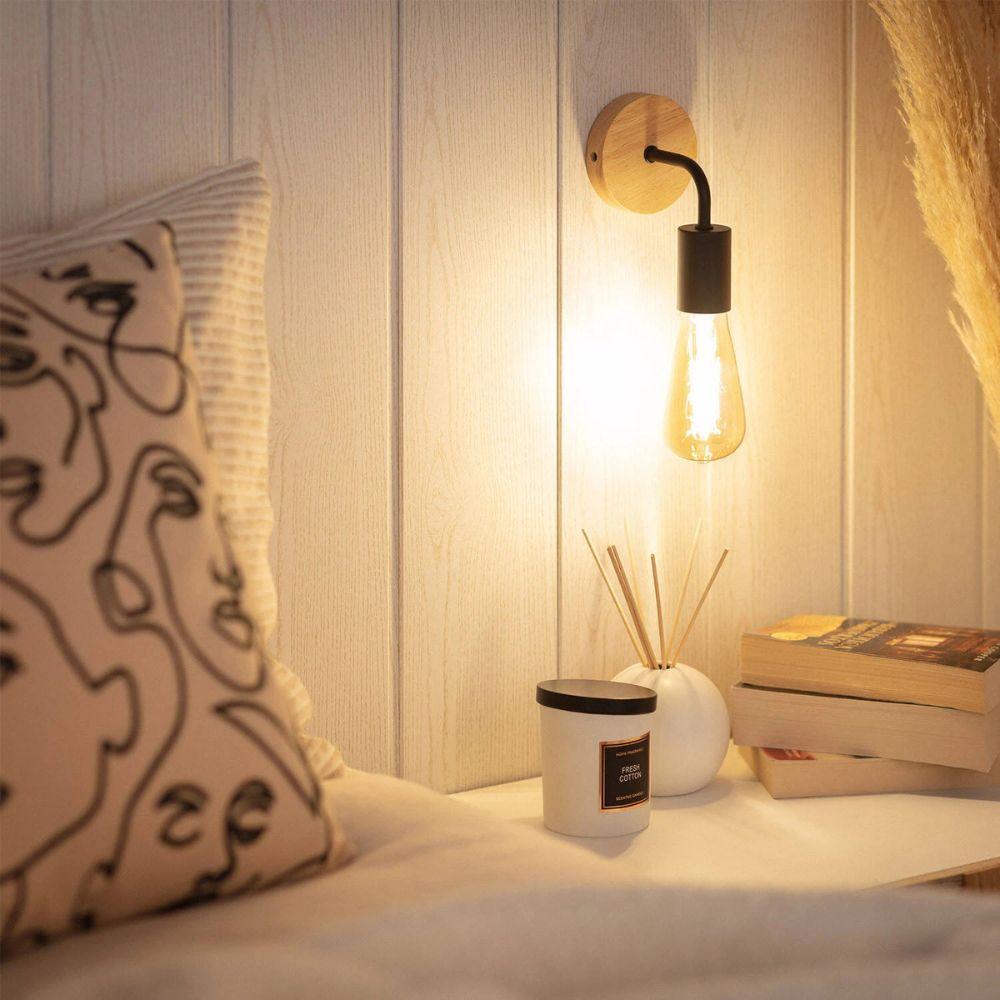 Black wall light