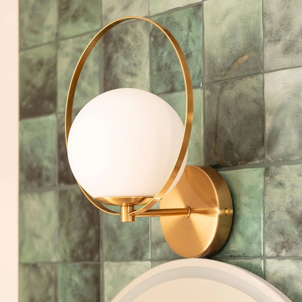 Brass wall light