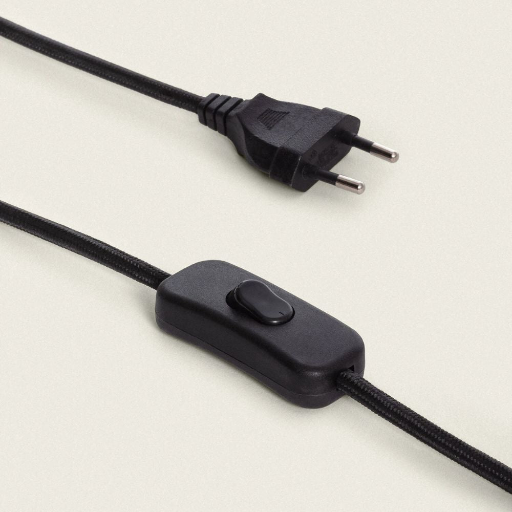 Black Plug in Wall Light