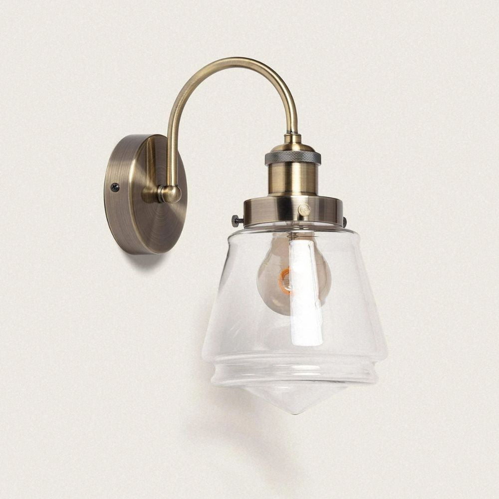 Brass and Glass Wall Lights