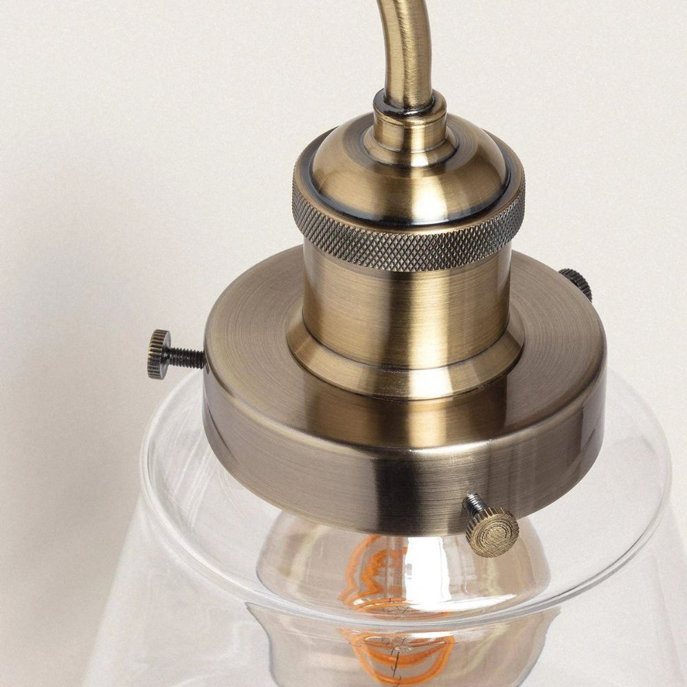 Brass and Glass Wall Lights