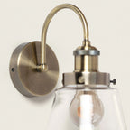 Brass and Glass Wall Lights