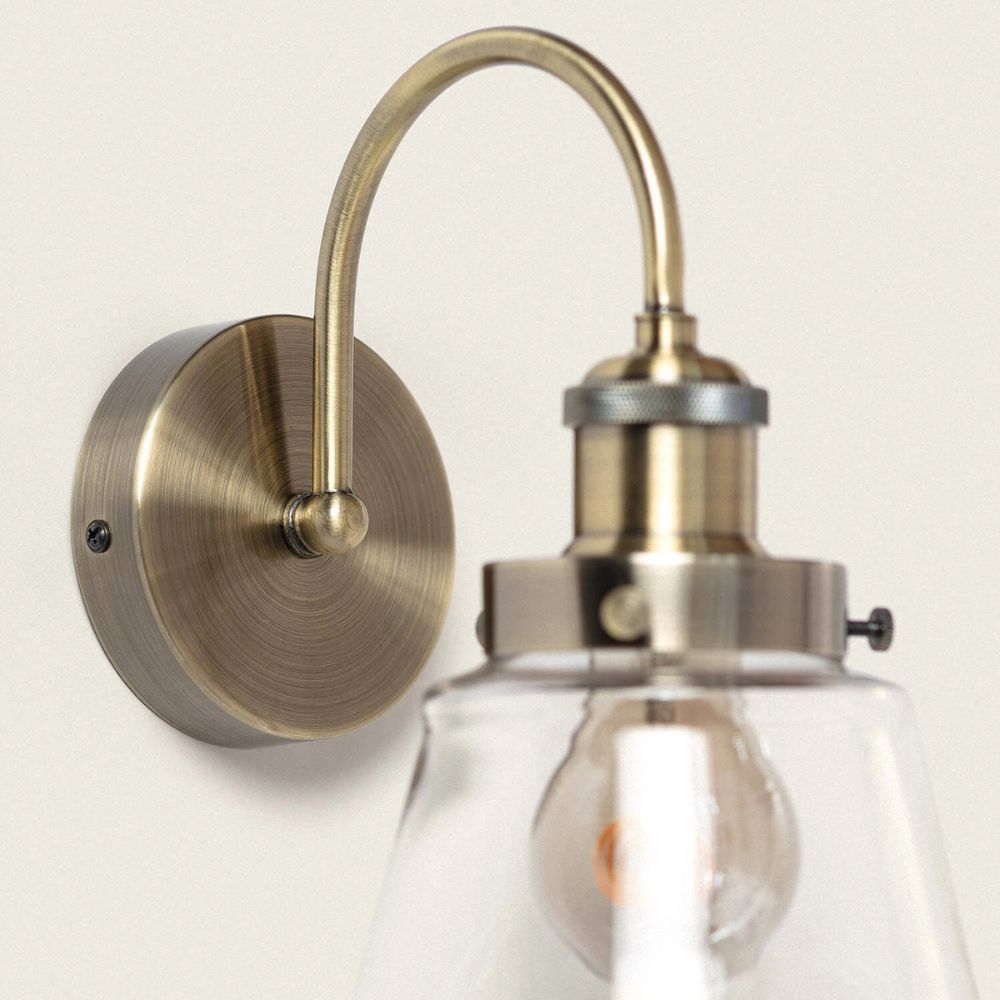 Brass and Glass Wall Lights