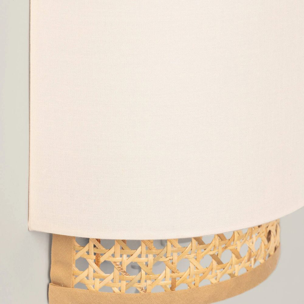 Rattan Plug in Wall Light