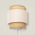Rattan Plug in Wall Light