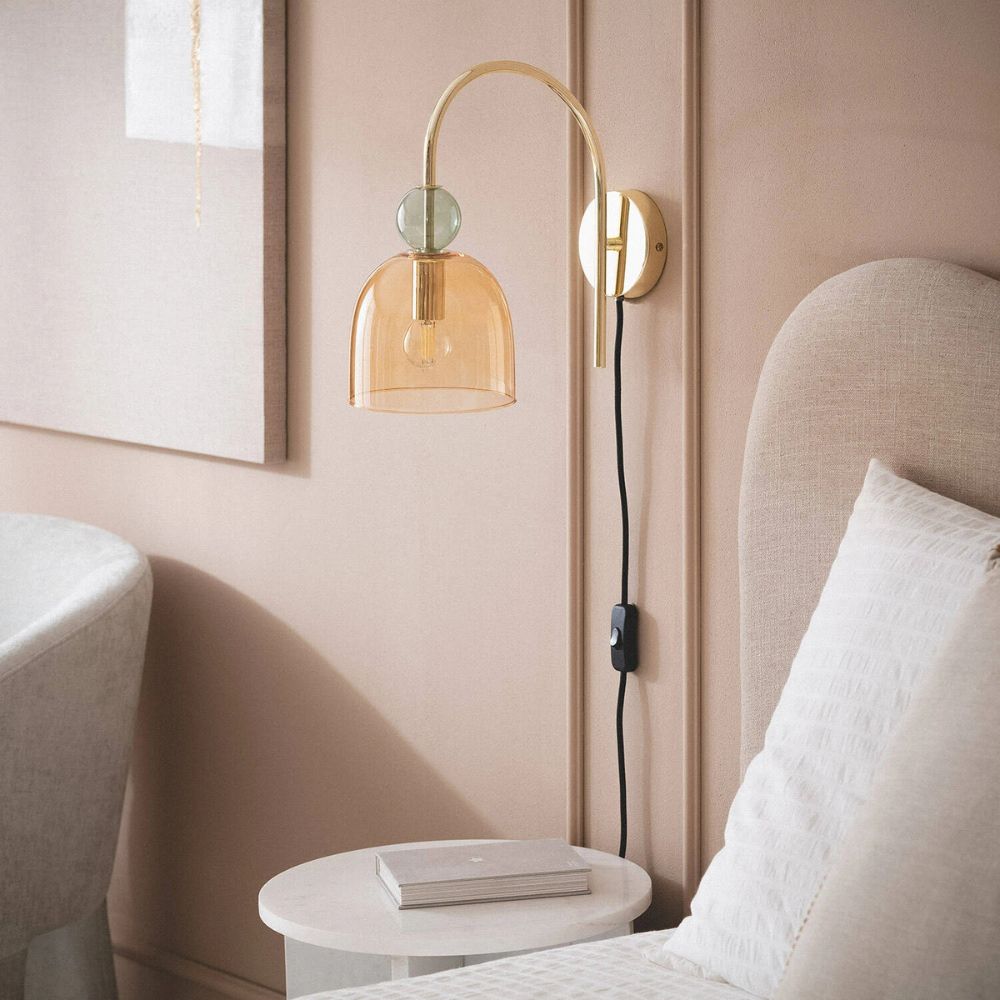 Vintage Glass Wall Light