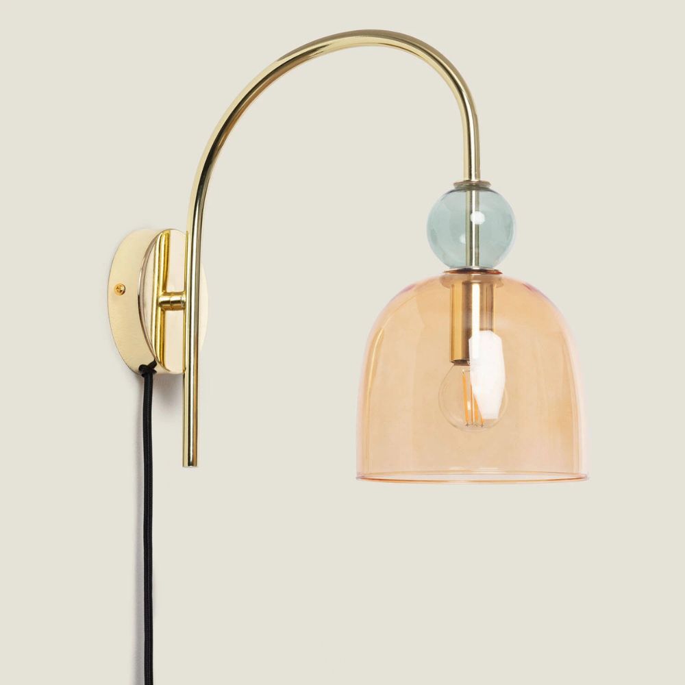 Vintage Glass Wall Light