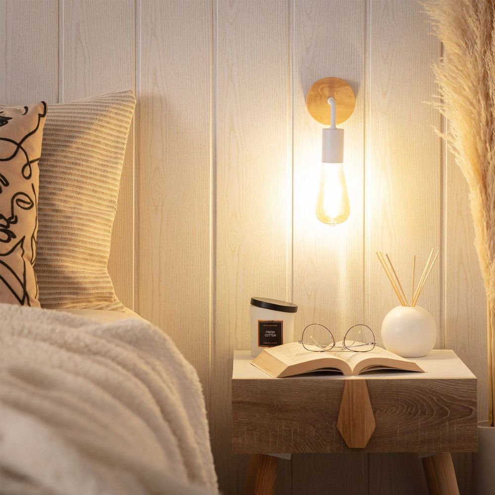 Vintage Wooden Wall Light