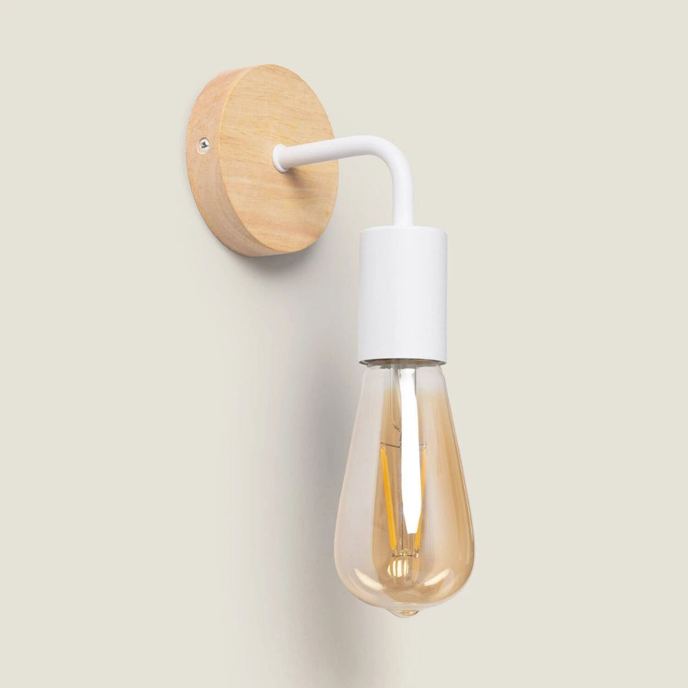 Vintage Wooden Wall Light